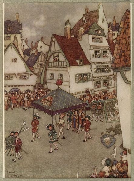 Edmund_Dulac_-_The_Emperors_New_Clothes_-_procession